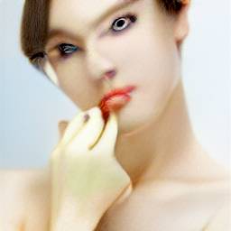 8: A woman in a make-up ad.
