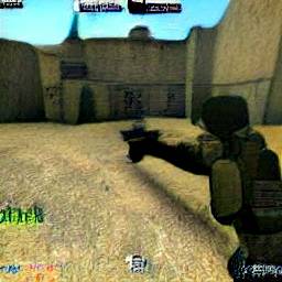 1: Counter-Strike, de_dust2-like.