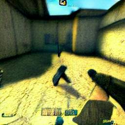 4: Counter-Strike, de_dust2-like.