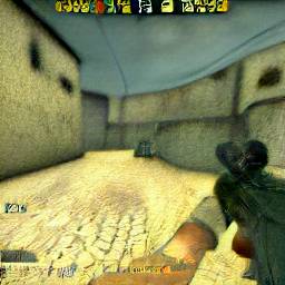 6: Counter-Strike, de_dust2-like.