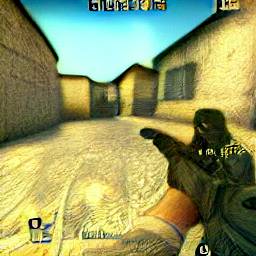 7: Counter-Strike, de_dust2-like.