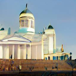5: Helsinki Cathedral, from the front, from Cathedral Square.