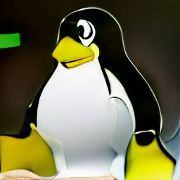 3: A malformed Tux, with a small green rectangle to his left.