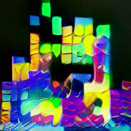 8: Brightly-colored Tetris blocks on a black backround.
