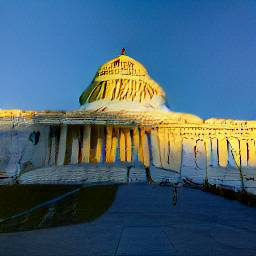 5: Capitol Building, Washington DC, up close, dawn.