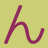 japanese hiragana letter n ん, purple on beige.
